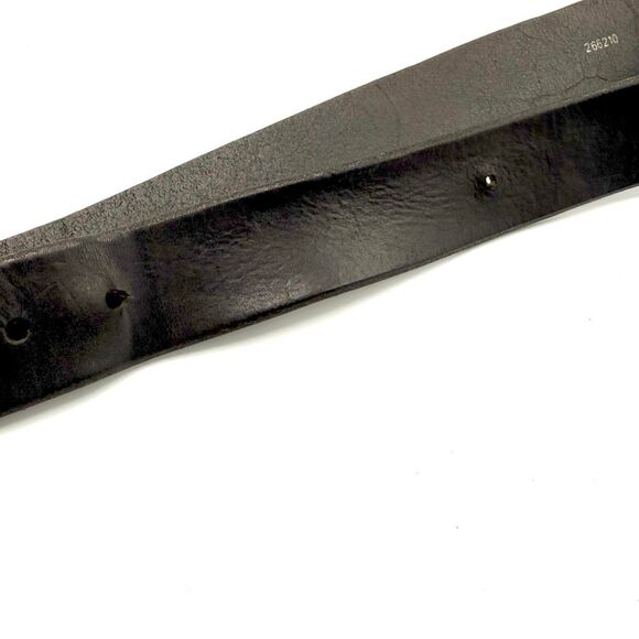Fossil Vintage Black Leather Belt Silver Buckle - US 42 - Picture 8 of 9